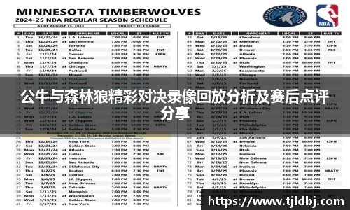 公牛与森林狼精彩对决录像回放分析及赛后点评分享